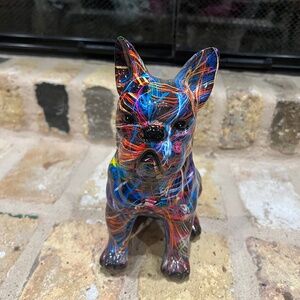 Ceramic Painted French Bulldog New in Box